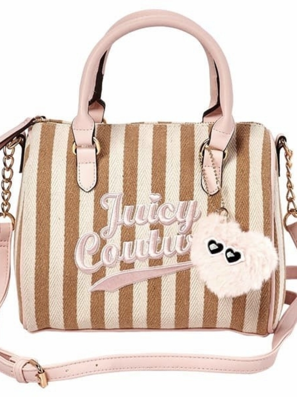 Juicy Couture Striped Satchel Handbag